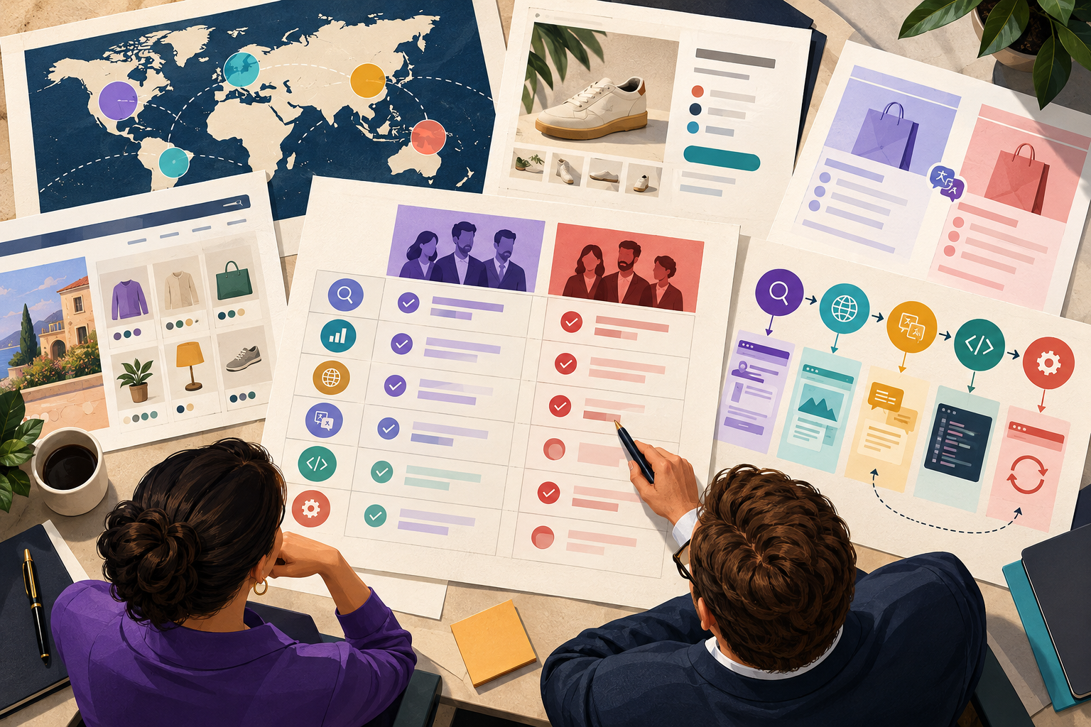 Agency proposal comparison sheet for international SEO and localization work