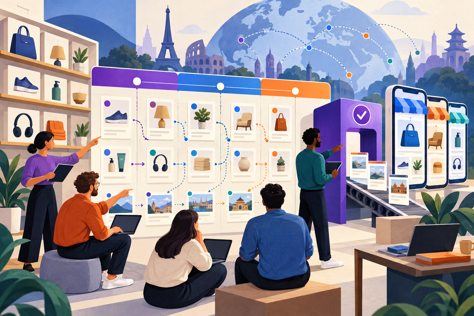 SEO team planning a 90-day release sequence for country storefronts
